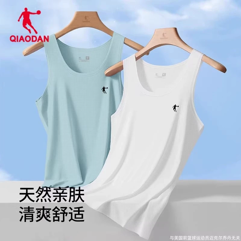 乔丹运动背心男款冰丝无袖T恤夏季2025新款打底衫男士坎肩健身服