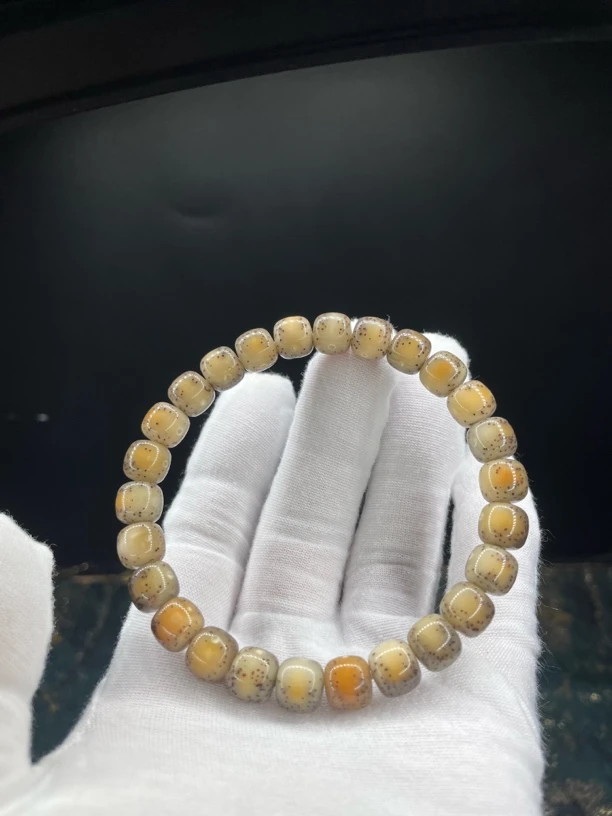 懿缘 S级单标款9×8石玉火烧云留白糯冰一物一图星月菩提手串