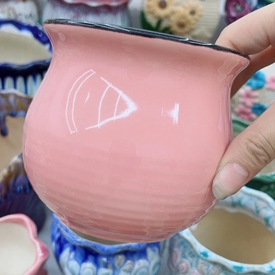 多肉绿植陶瓷花盆9.9包邮