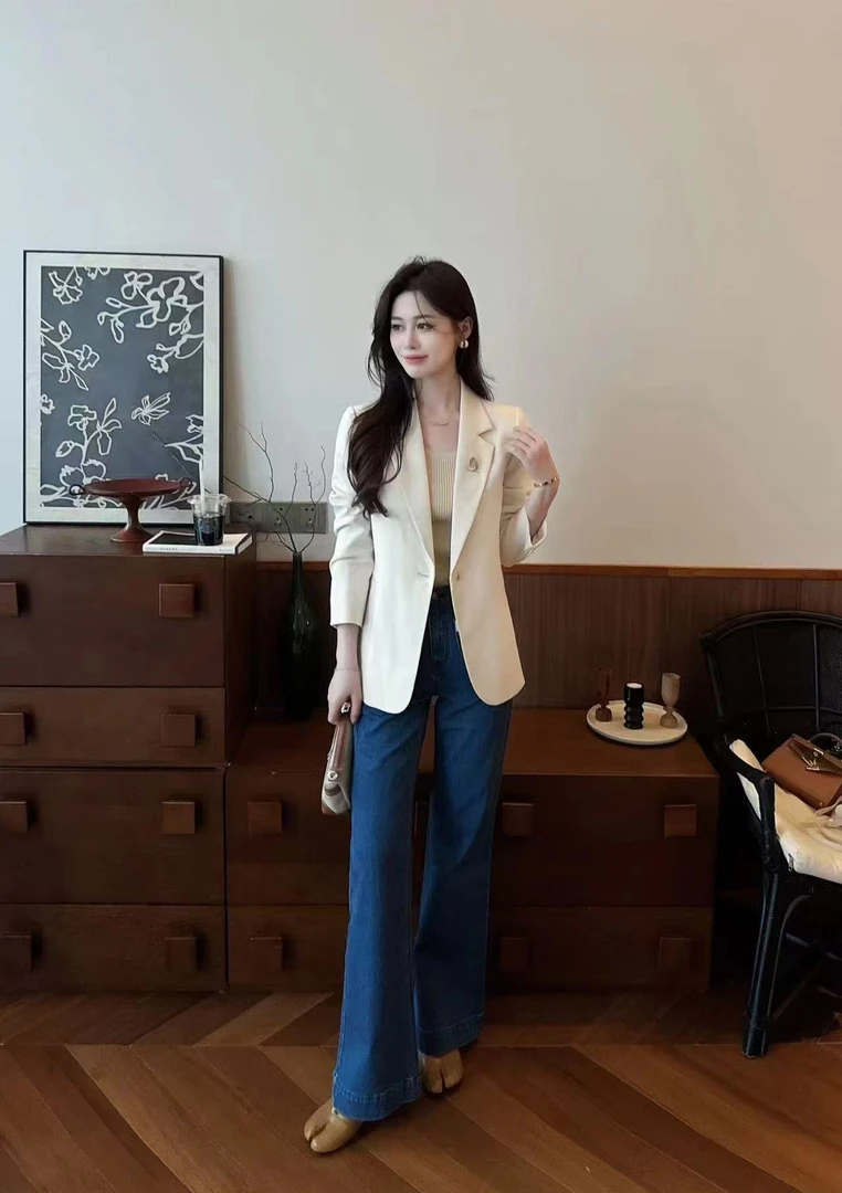 〔怡怡家〕高级感显瘦气质韩系设计感小西服815