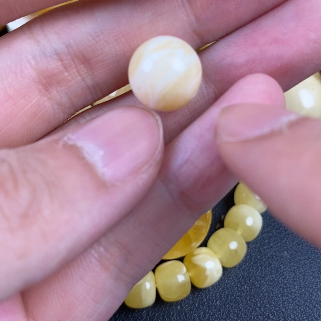 琥珀未镶嵌珠宝奇石瓷白虎皮微粉6