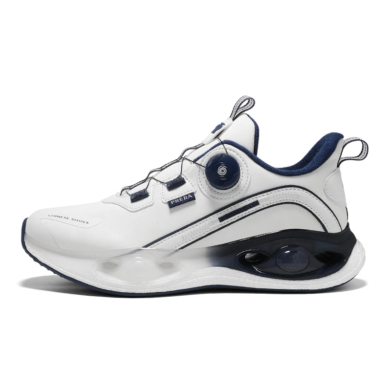 PRERA秋冬皮面纽扣时尚休闲鞋潮流舒适轻奢百搭透气防滑鞋