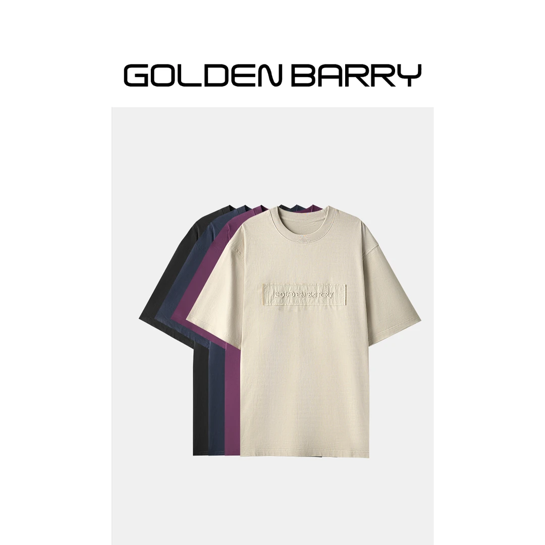 GOLDENBARRY|201877贴布刺绣T恤百搭短袖百搭女装
