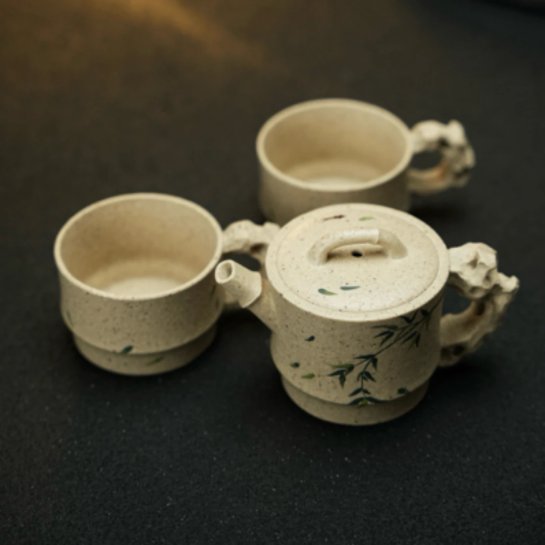 空山·石韵套组·（一壶一杯）130/80cc白段料 紫砂壶