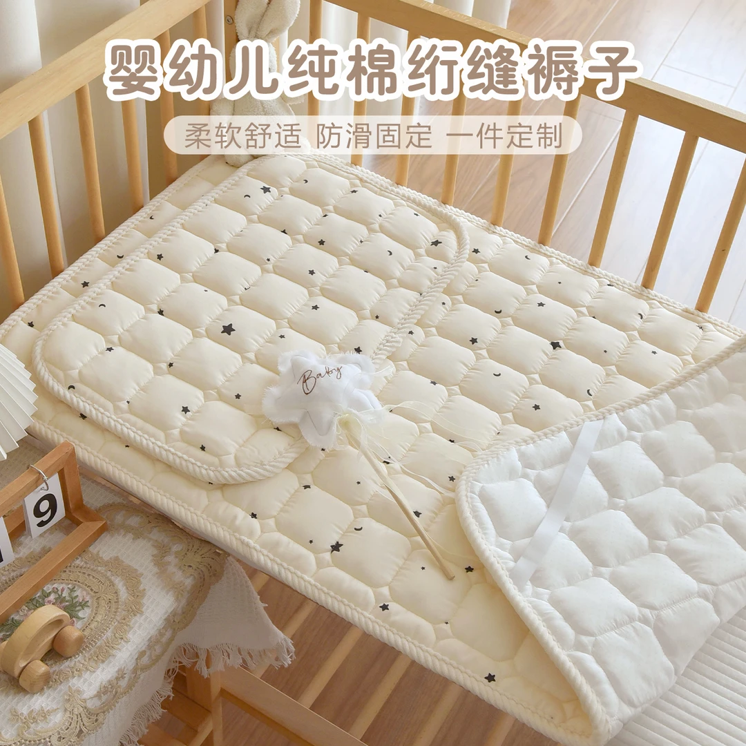 婴儿床褥纯棉a类新生宝宝床垫幼儿园秋冬加厚可定制午睡铺被垫子