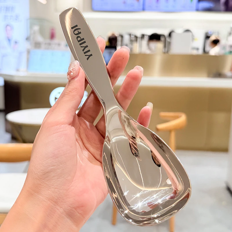 316不锈钢汤勺家用调羹加深加厚大头分餐勺螺蛳粉勺子吃播勺特大