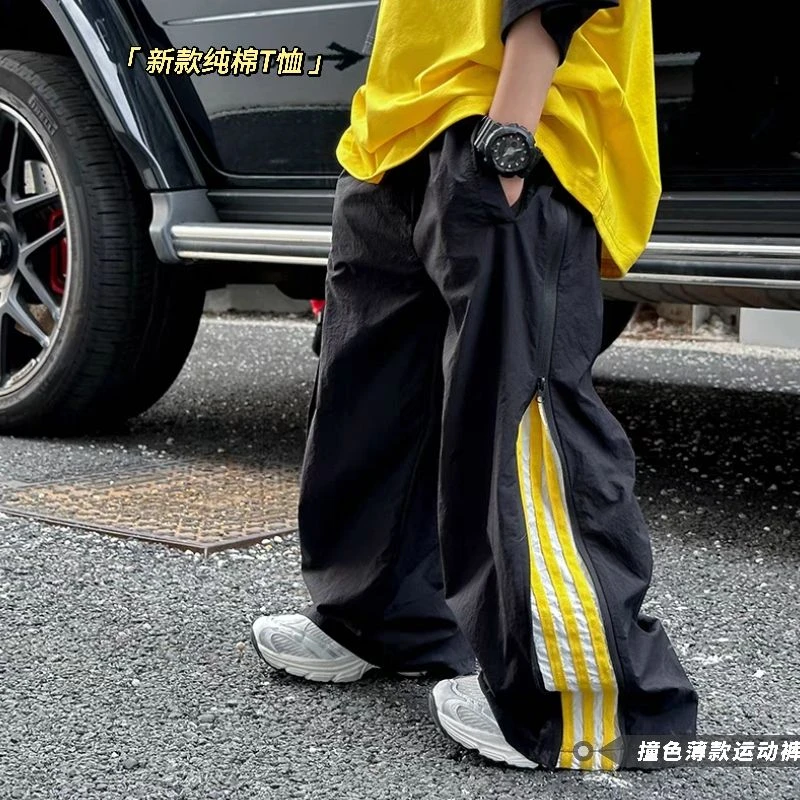 速干裤男孩运动裤夏季户外洋气中大童设计感炸街休闲长裤防蚊裤子