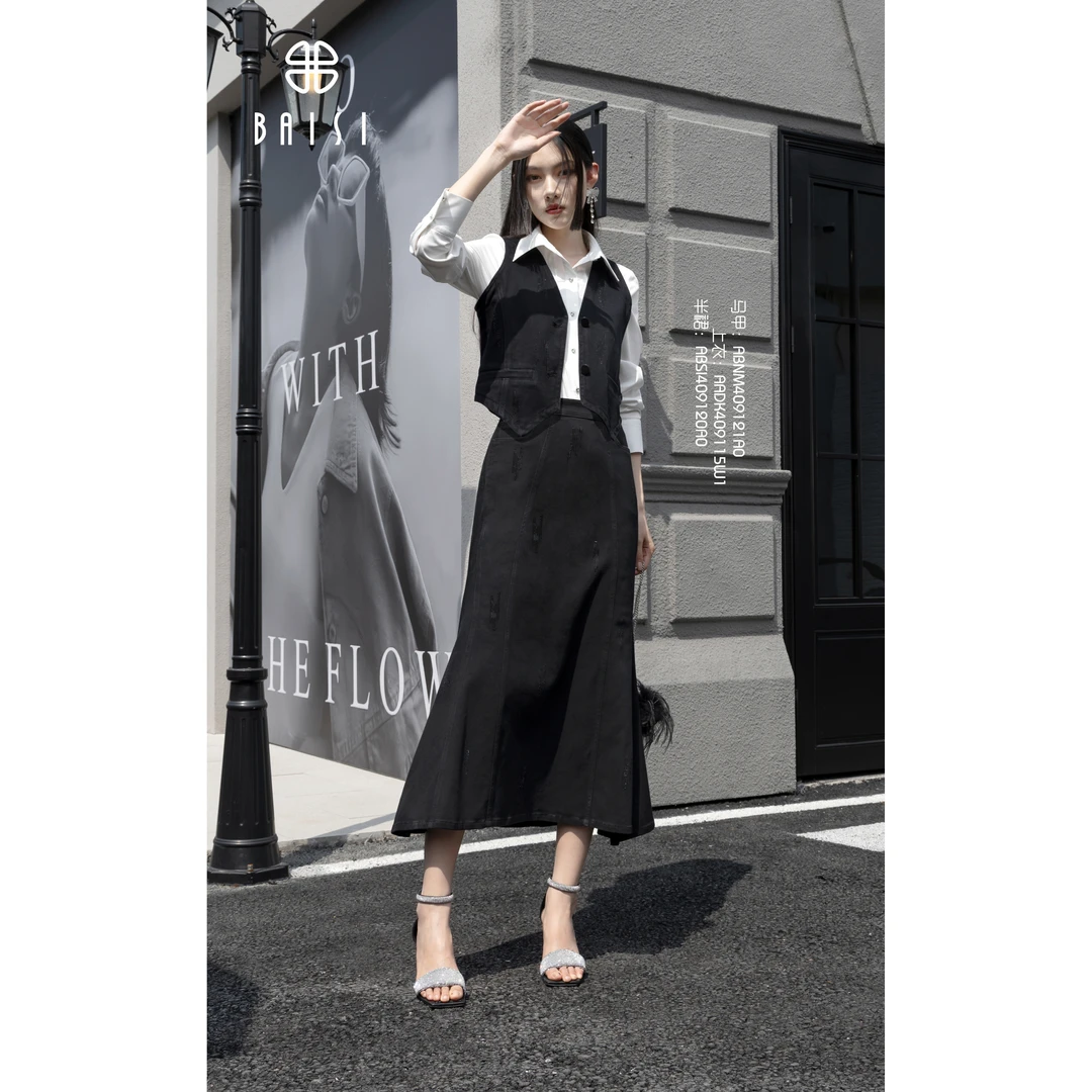 BAISI百丝2024秋冬ABSI409120A0时尚半身裙