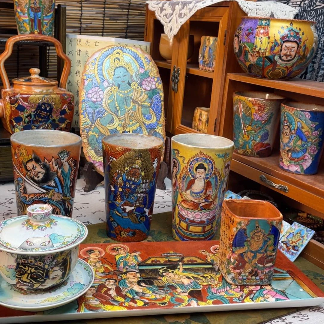 景德镇手绘志野茶器