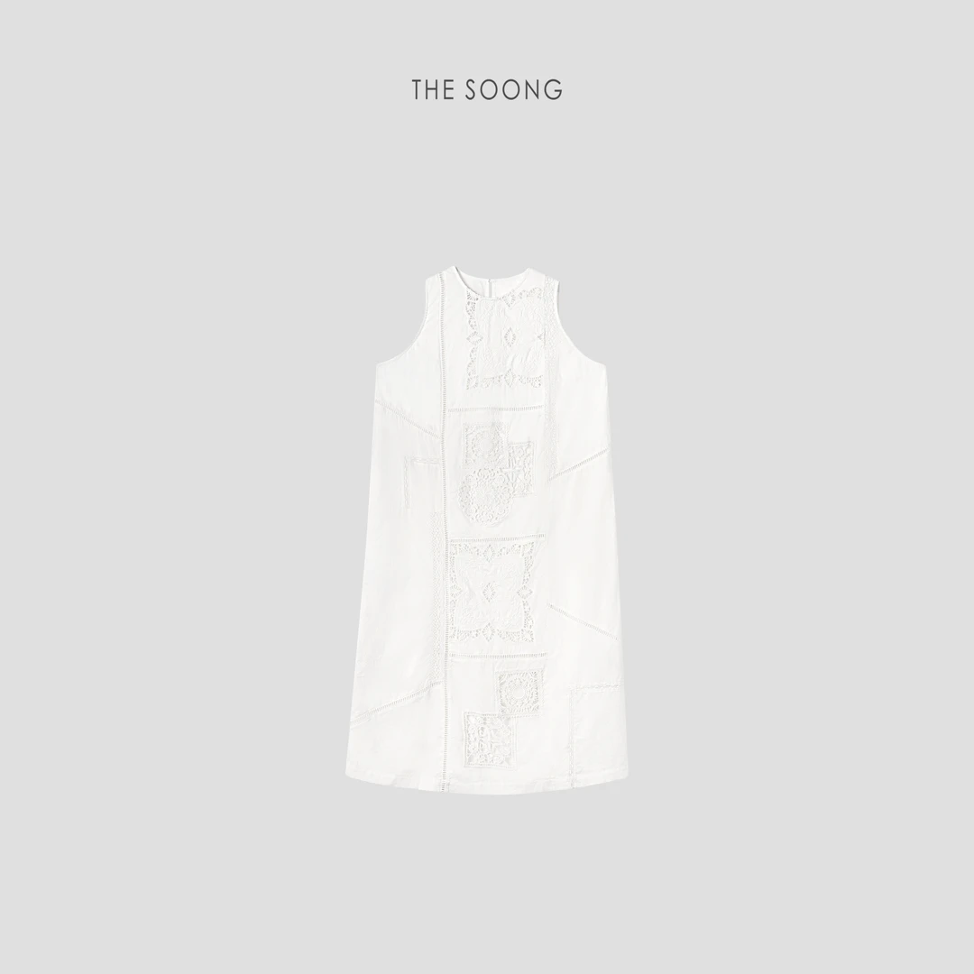 THESOONG|重工刺绣水溶花艺术感连衣裙HWQZ6605