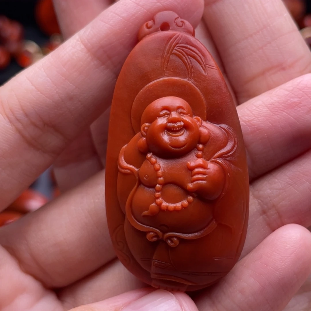 南红玛瑙未镶嵌珠宝奇石佛公吊坠
