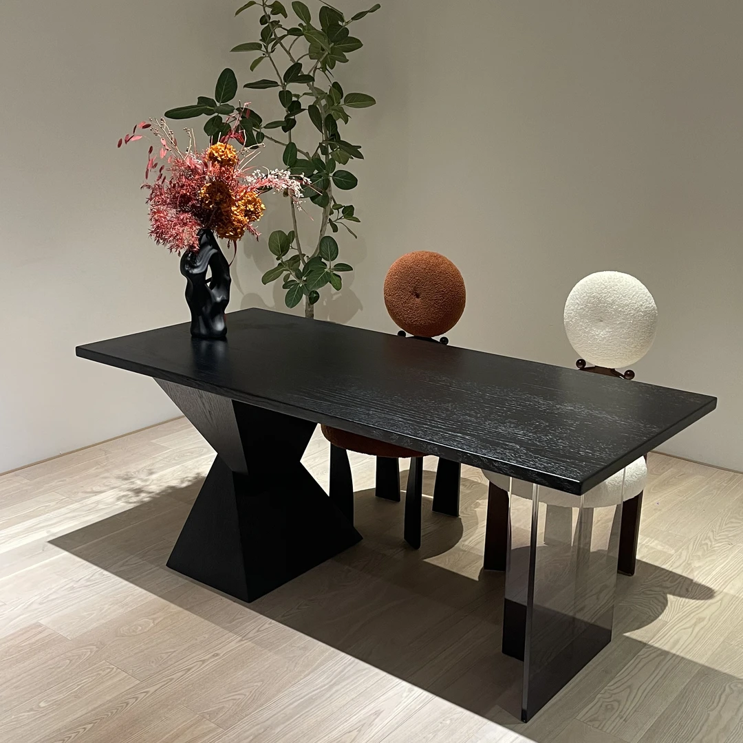 【几何方桌】餐桌实木轻奢时尚创意简约北欧极简意式