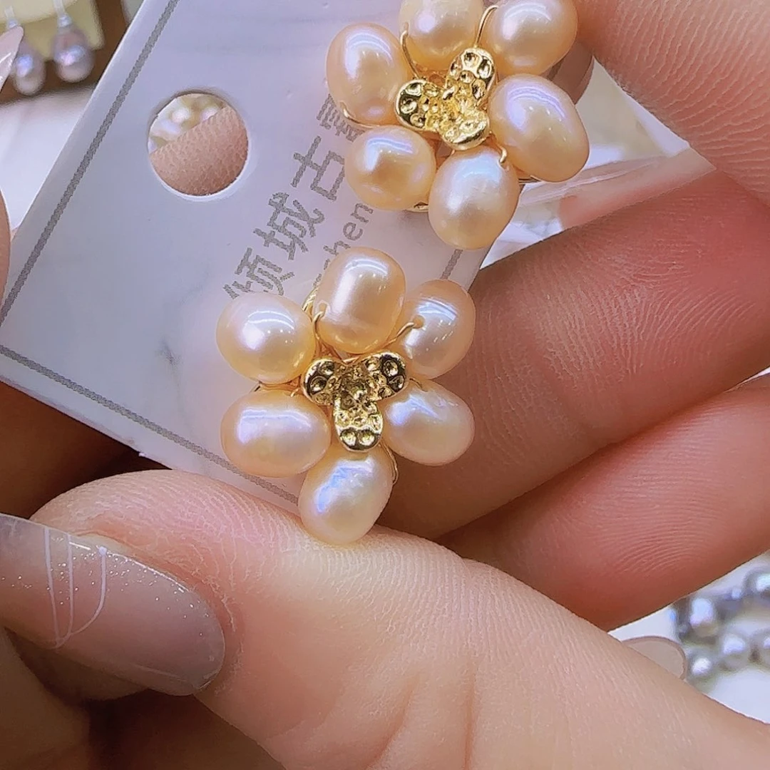 银S925镶嵌项链定制670淡水珍珠