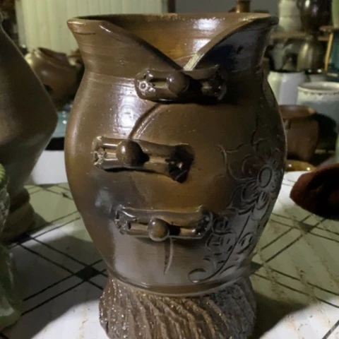 【闪购商品】紫砂花盆高25口15手工