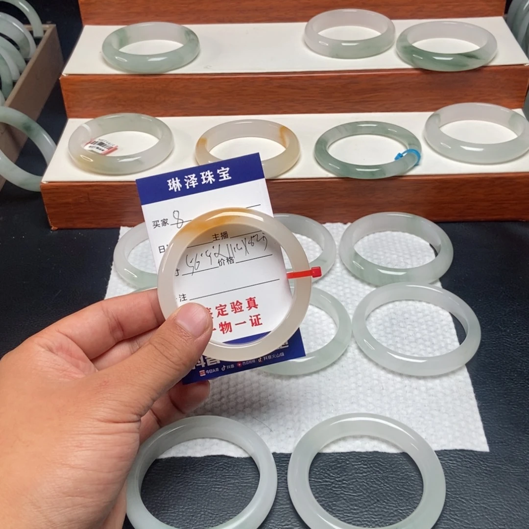 茄***子未镶嵌手镯石英质玉8