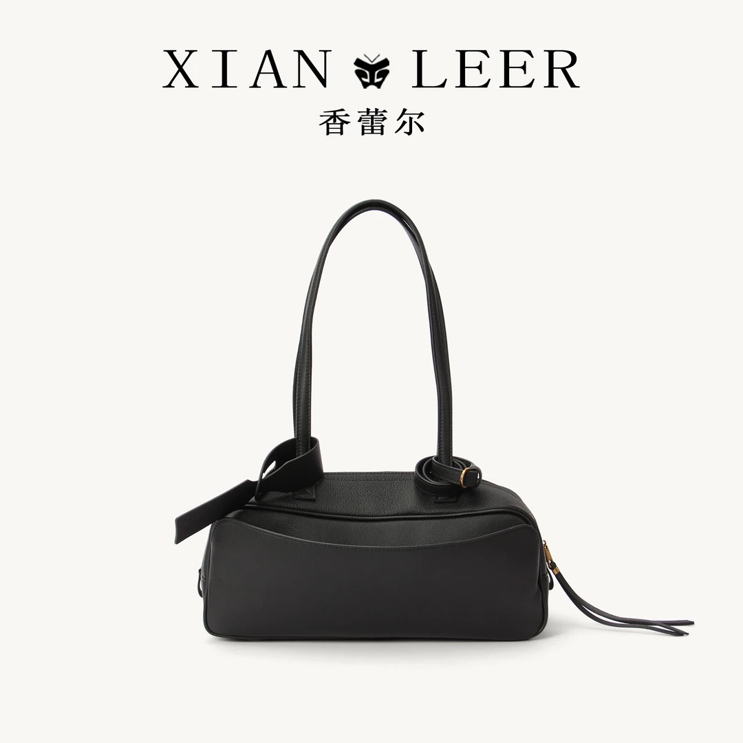 XIANLEER香蕾尔2025新款头层牛皮手提女包大容量通勤枕头包腋下包