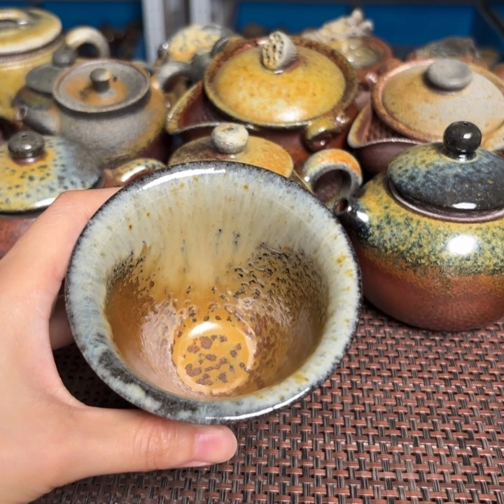 茶杯紫砂高斗笠杯160