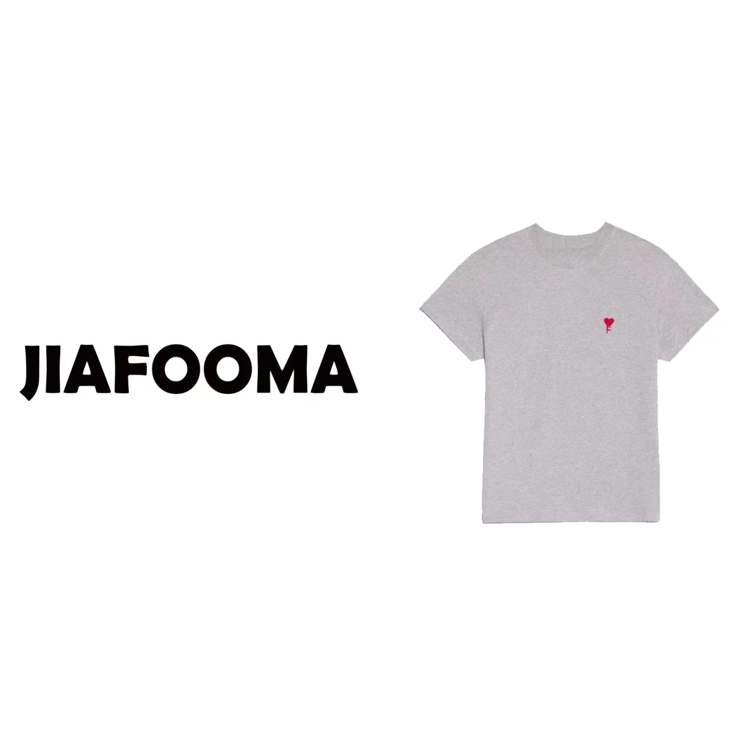 2025新款简约通勤爱心t恤重磅ins潮流半袖宽松上衣服潮牌短袖女