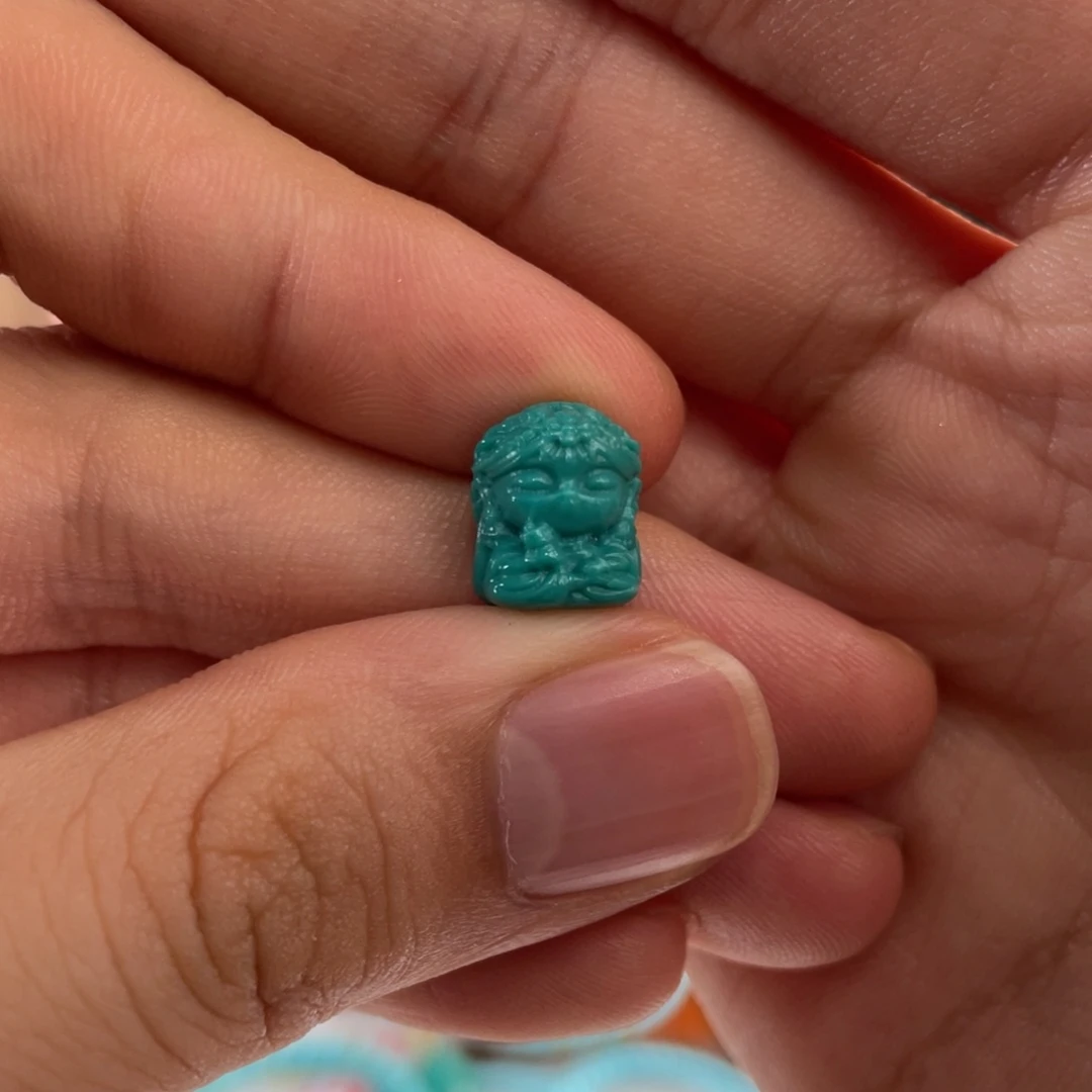 绿松石未镶嵌珠宝半成品扎基