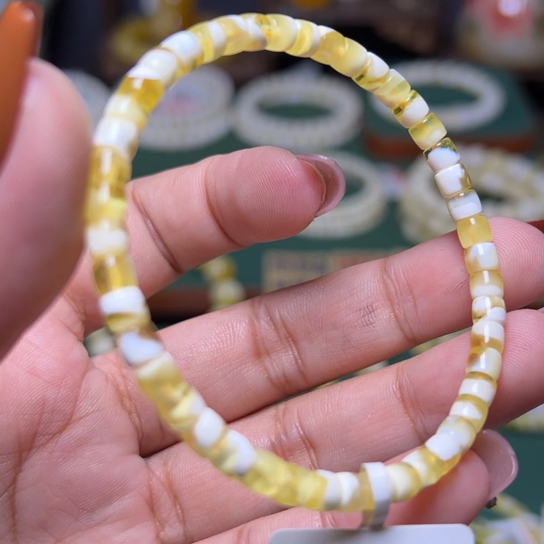 未镶嵌琥珀珠宝奇石4.5mm