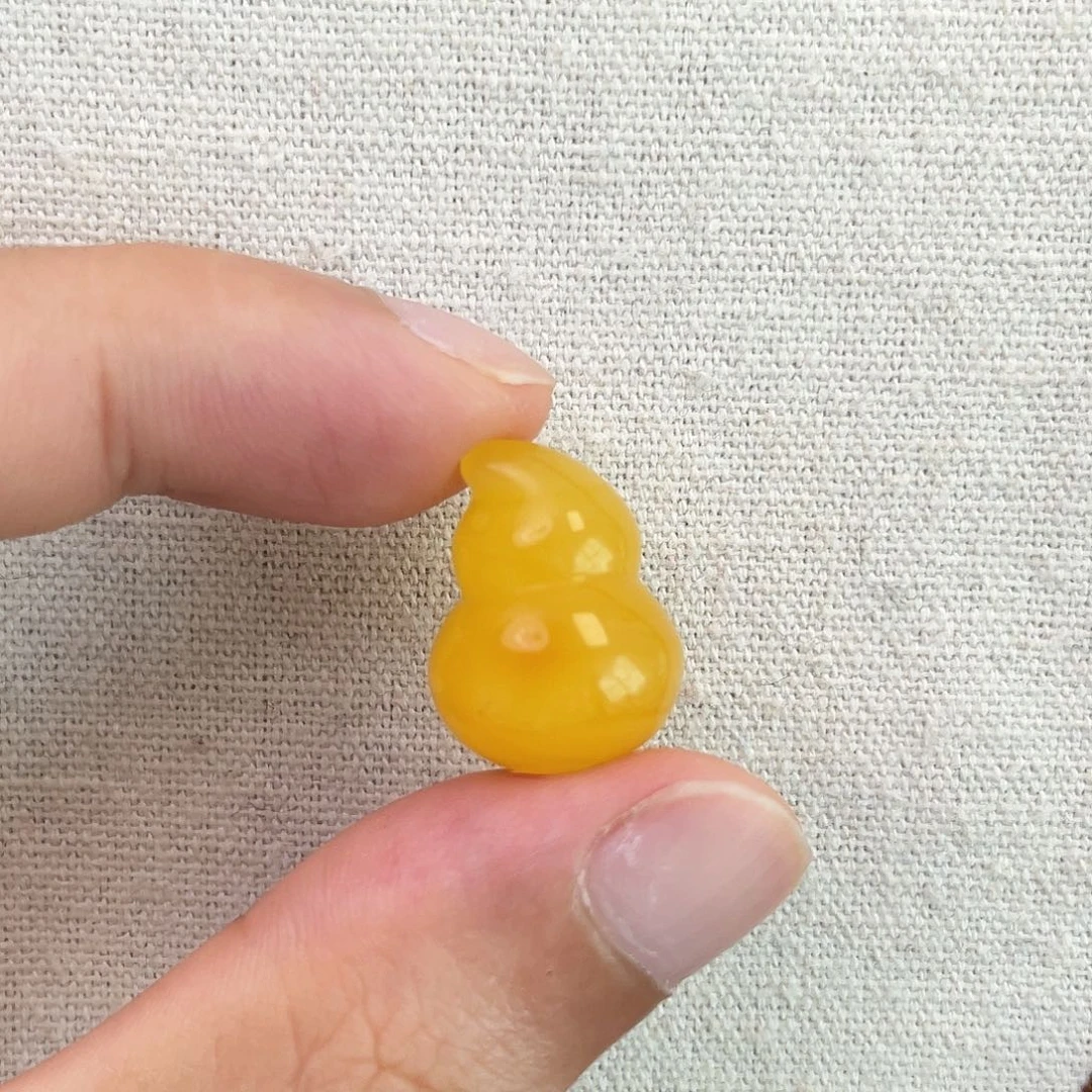 琥珀未镶嵌珠宝奇石葫芦