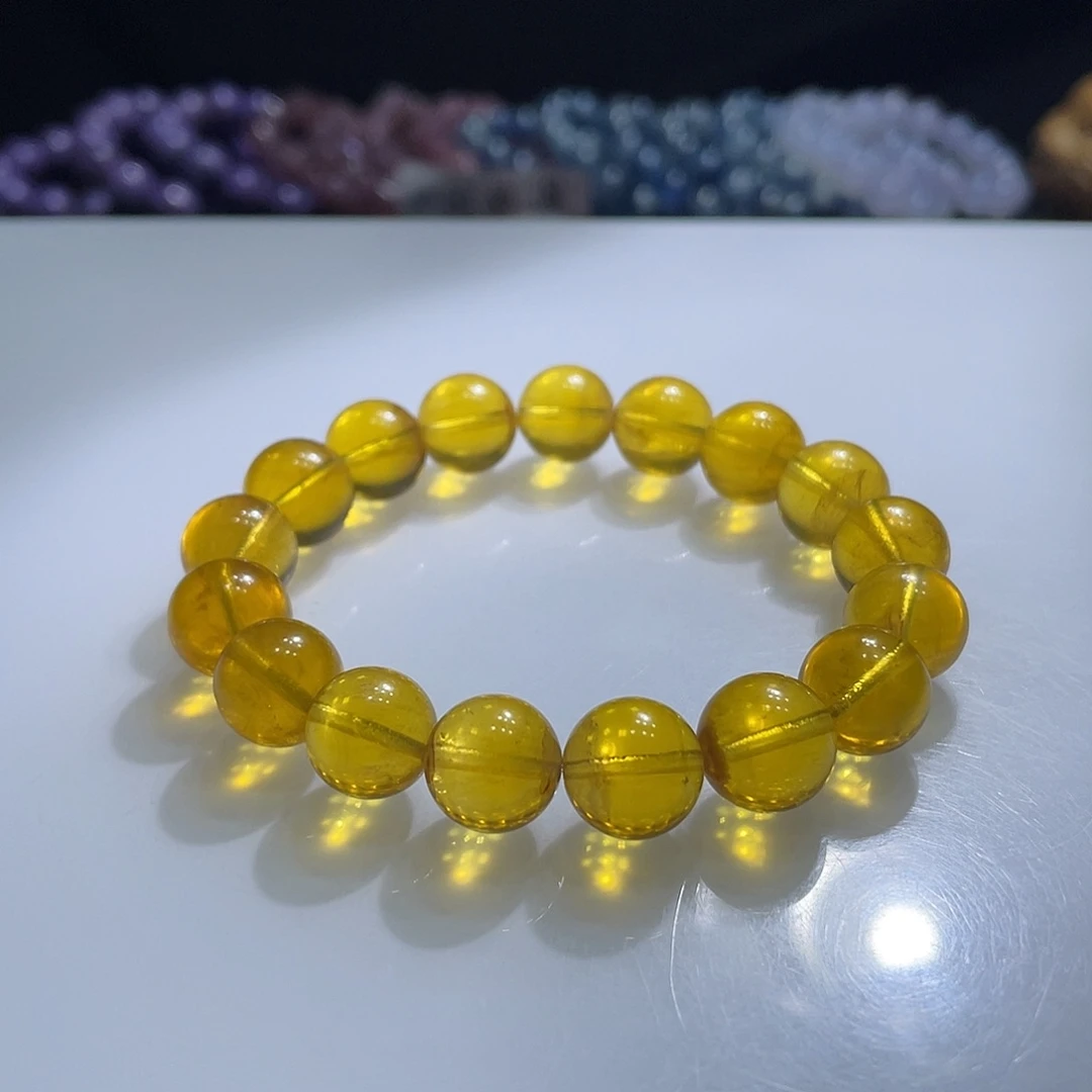 水晶手链未镶嵌金丝雀黄萤石11m62元