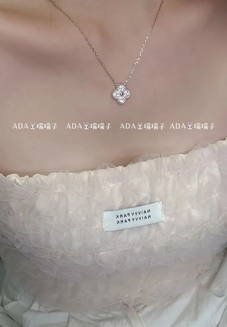 铜合金锆石项链 【懒懒同款】 单花项链高版本