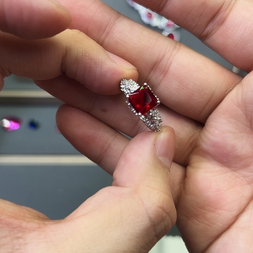 戒指合金红宝石28645