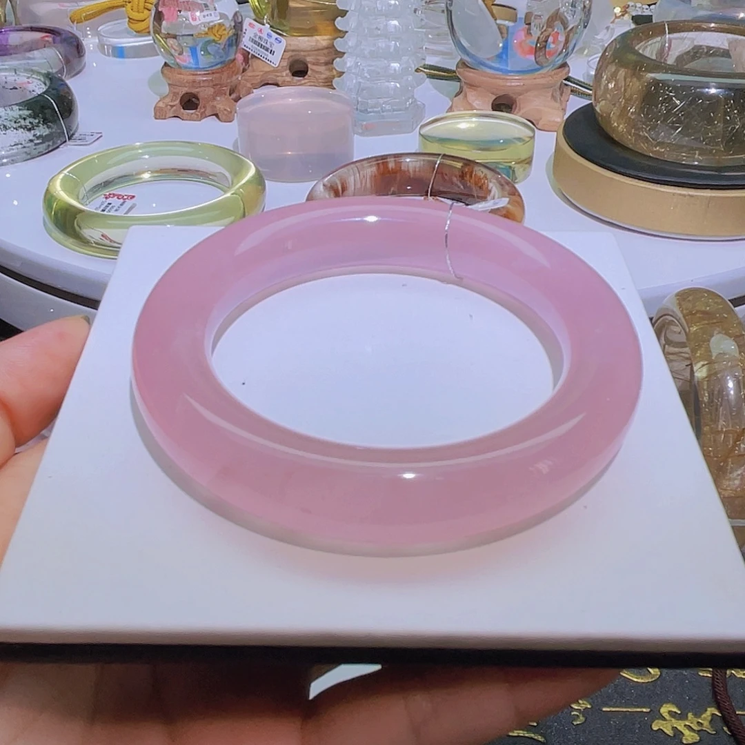 颈饰未镶嵌水晶天然粉水晶马粉56圈