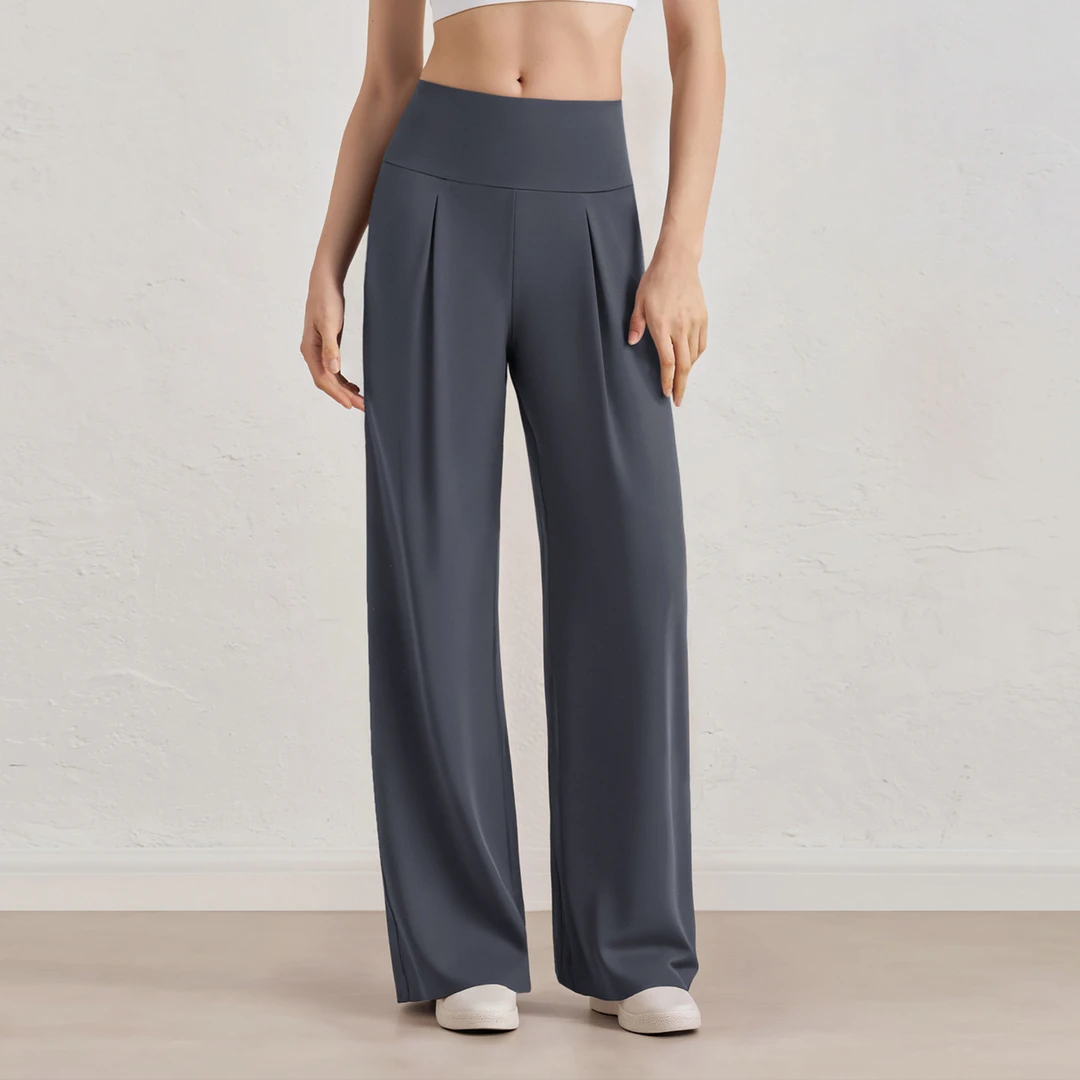 【OTSA】琥珀流光垂感阔腿裤运动长裤女直筒长裤宽松健身瑜伽裤733