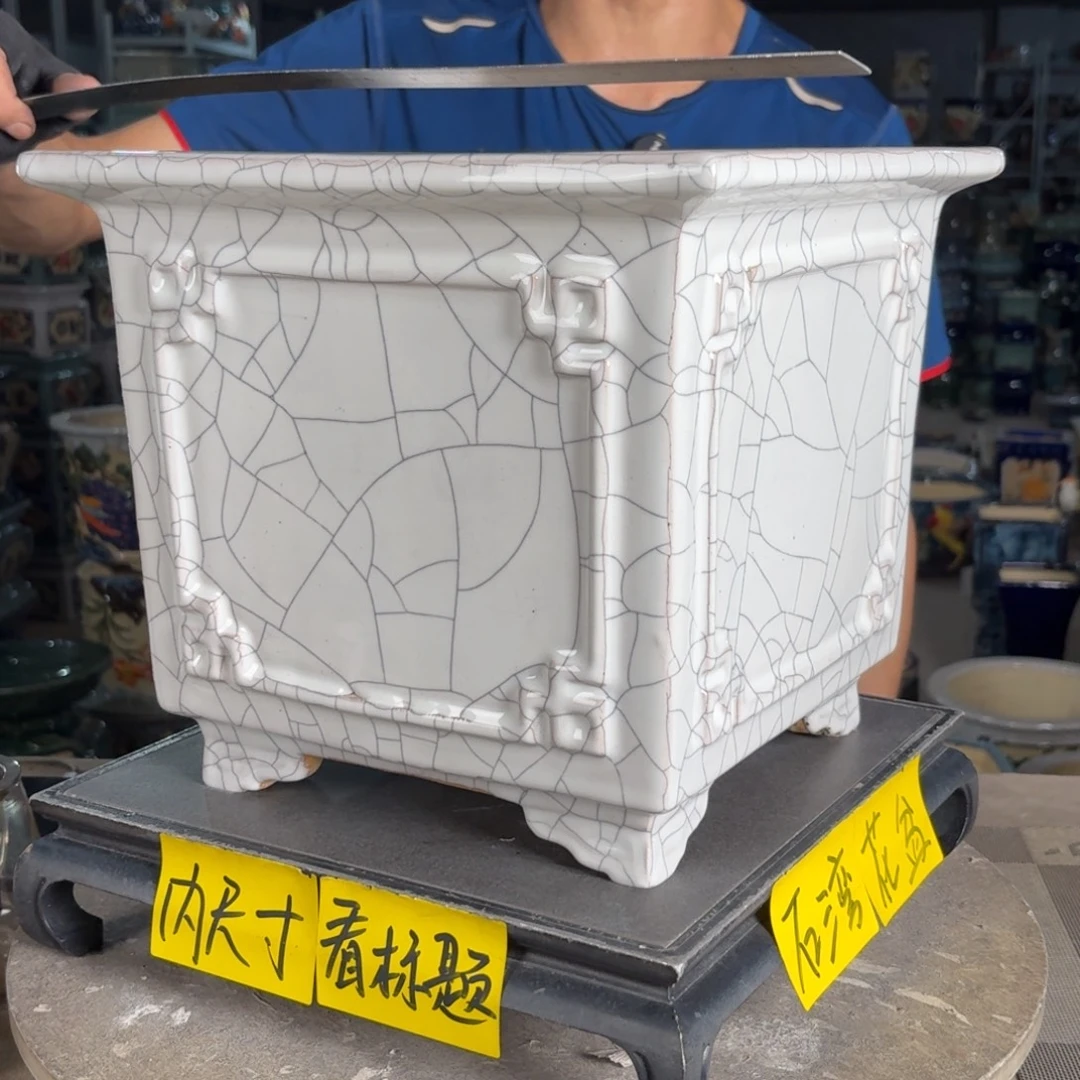一风堂石湾花盆 内24*22缩釉微瑕