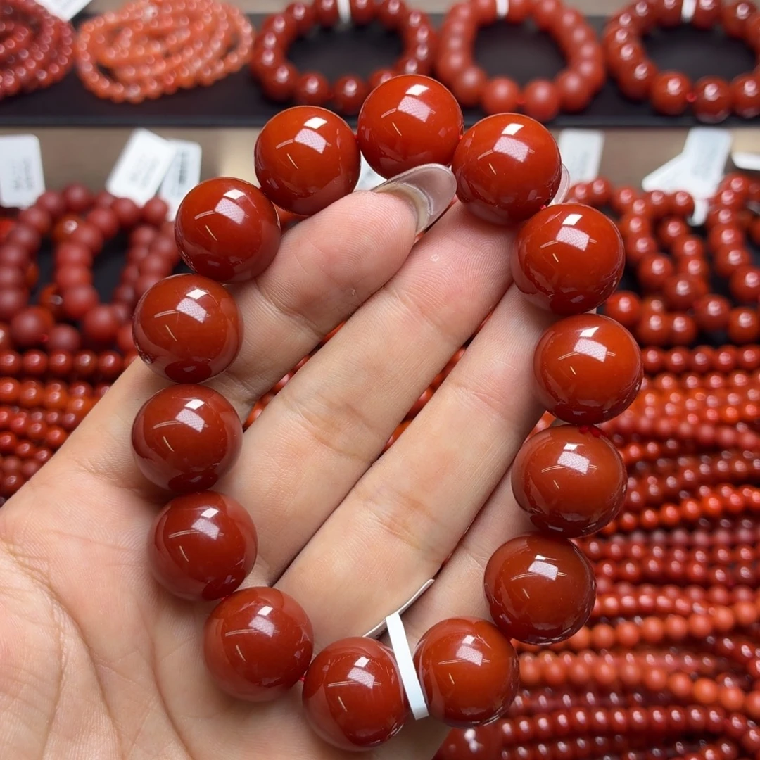 雨***麓未镶嵌天然玛瑙手串单圈玛瑙/玉髓