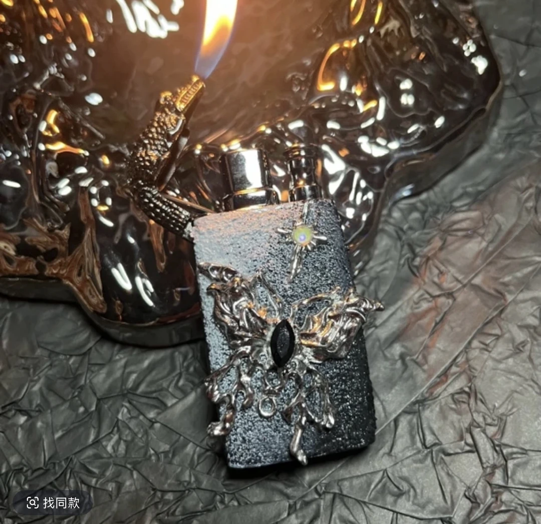 网红双火鳄鱼打火机高颜值手作打火机哥特风防风复古个性小众礼物