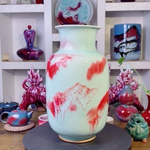 郑***料瓶禹州神后钧瓷原产地~