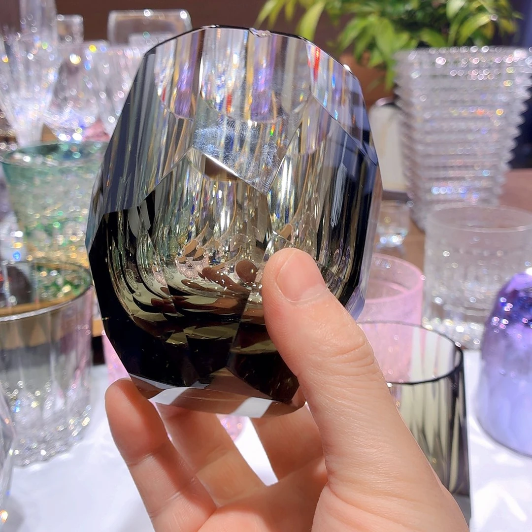 天****手柄款水晶玻璃威士忌酒杯