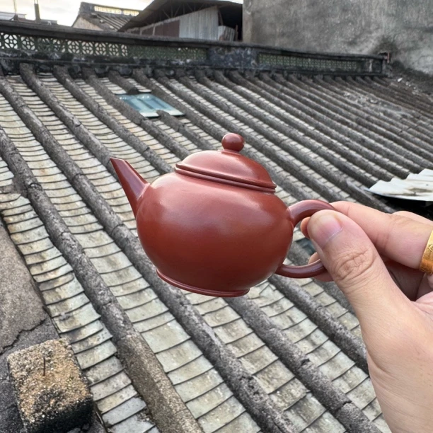 潮州朱泥壶【水平】原矿朱泥紫砂壶朱泥手工壶