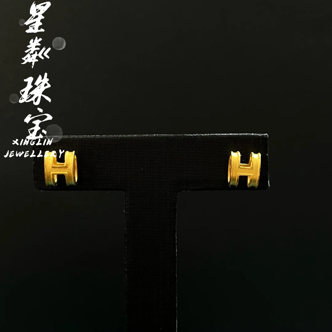 【素金耳钉合集】足金999黄金5G时尚高级素金耳钉