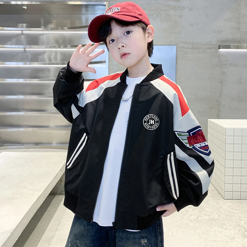 男童秋装外套2025新款中大童洋气夹克儿童秋季棒球服潮牌男孩上衣