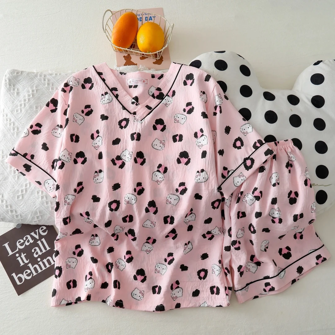 高货捡漏多款少量夏季云朵棉女士短袖短裤卡通可爱可外穿睡衣套装