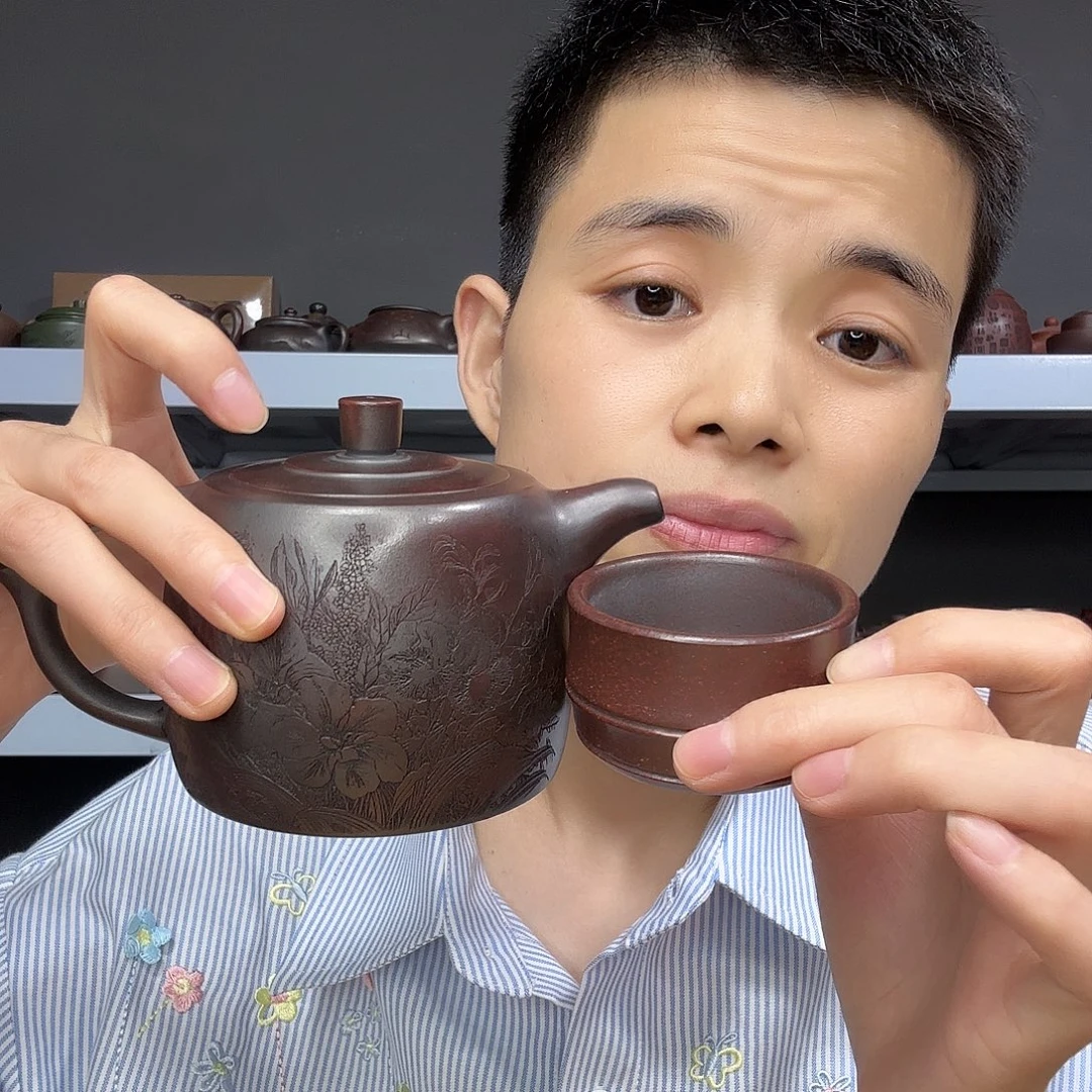 用***4底槽青茶壶民间手艺人全手工制作5套