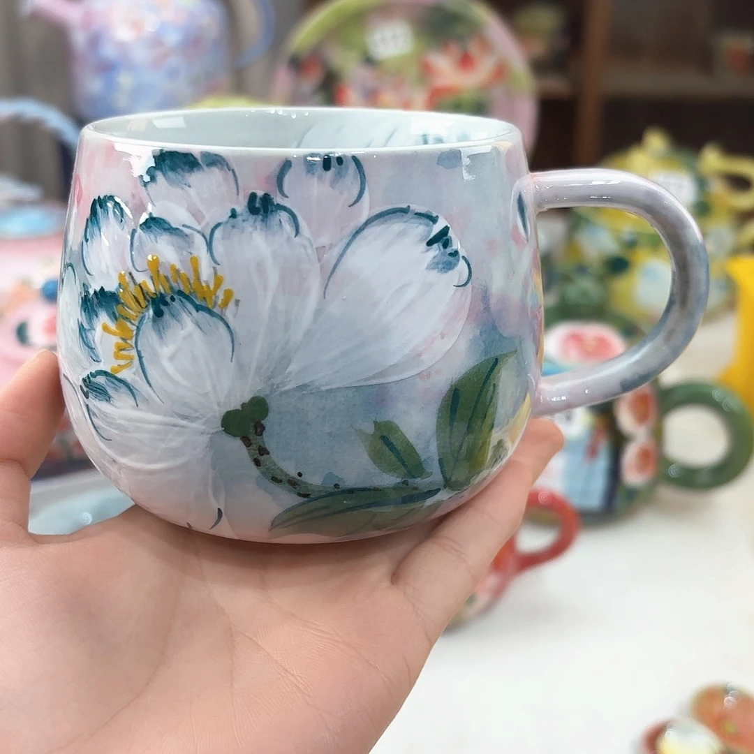 景德镇手绘高温釉下彩陶瓷茶具
