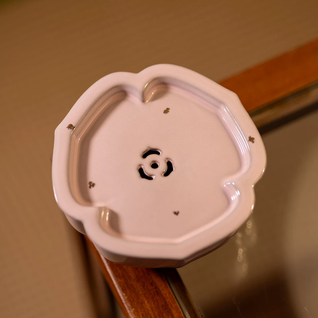 LW0189 了物  樱花粉 石莲壶承 茶托