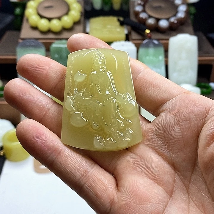 和田玉未镶嵌挂件