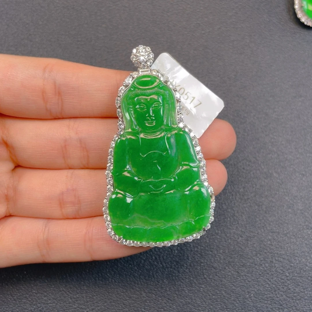 【闪购商品】颈饰银S925镶嵌翡翠朱*珠