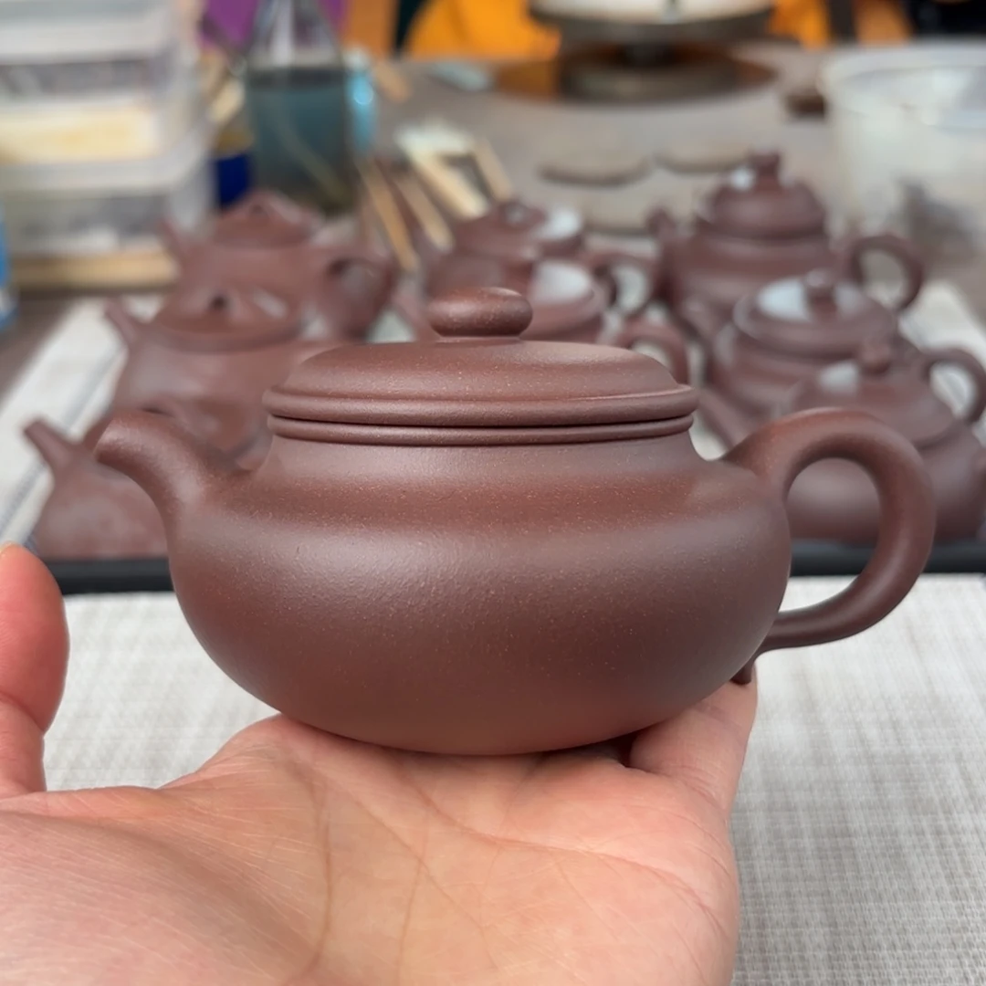 紫砂茶壶特价半手工老紫泥仿古壶200cc
