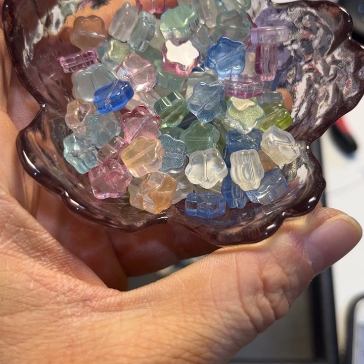 琉璃小梅花混色100个一份