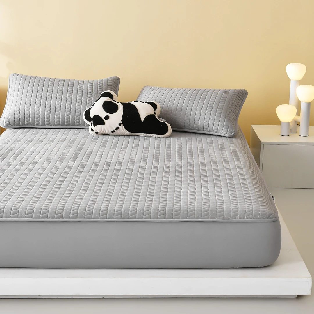 A类抗菌夹棉床笠保护罩加厚床垫套家用绗缝水洗床套床罩四季通用