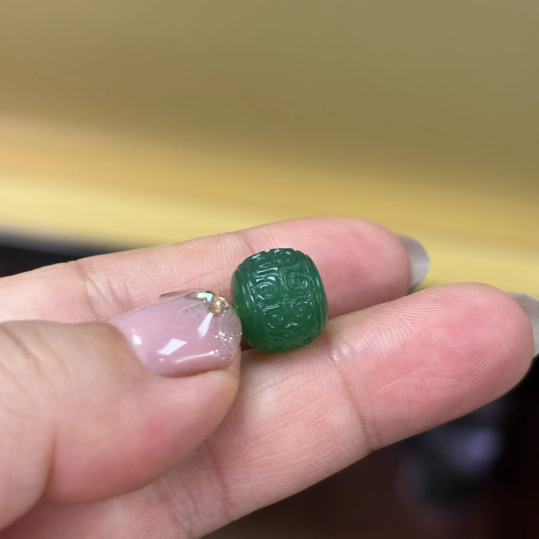非洲翠玛瑙9m-14m老型回纹珠文玩配饰多样用途