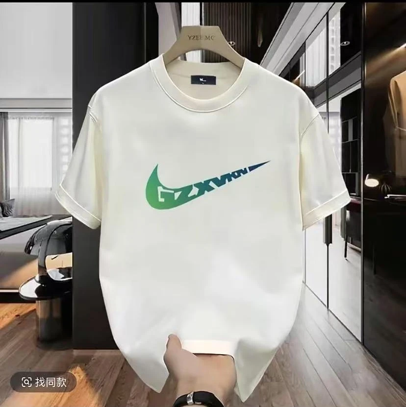 332重磅新疆长绒棉短袖圆领云柔水光T打底衫 男女纯棉T--A19