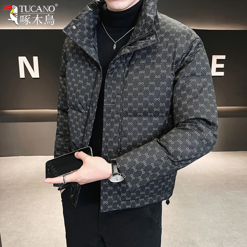 TUCANO/啄木鳥男士冬季新款羽绒服潮流印花帅气加厚保暖冬装外套